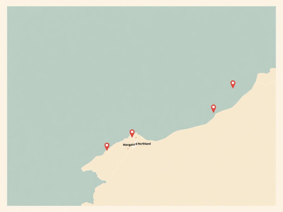 Map showing Mangawhai and Northland service coverage areas